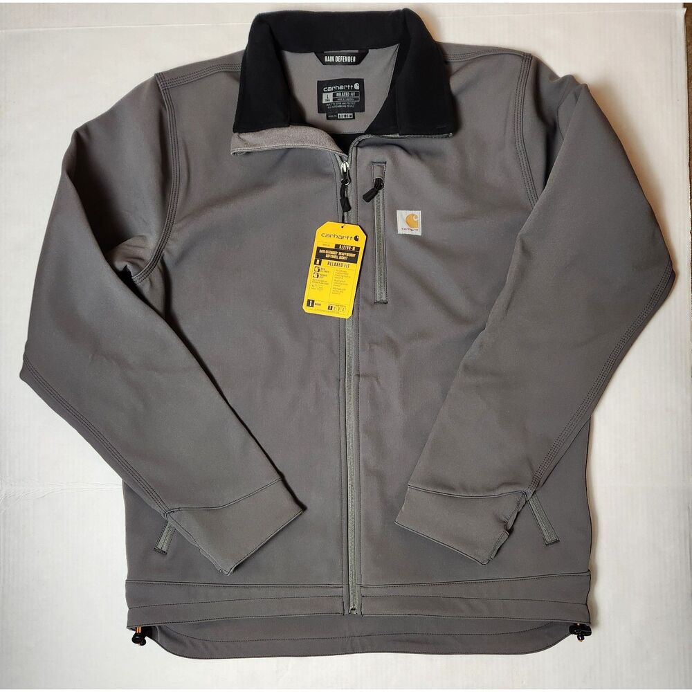 Carhartt Rain Defender Heavyweight Softshell Jacket Men's Large Tall Gray
